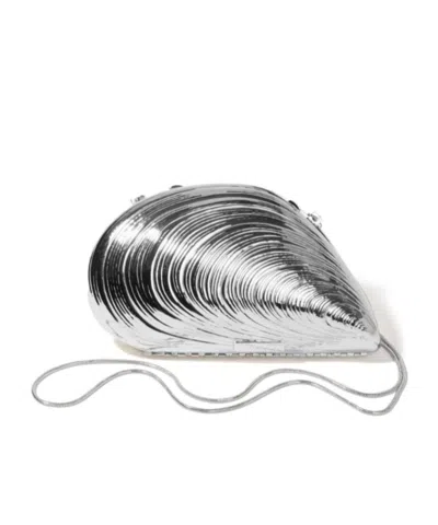 Simkhai Bridget Clutch In Silver Brass