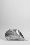 Simkhai Bridget Metal Oyster Shell Clutch Silver One Size In Non Definito
