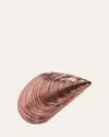 Simkhai Bridget Metal Oyster Shell Clutch Bag In Dark Copper