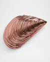Simkhai Bridget Metal Oyster Shell Clutch Bag In Dark Copper