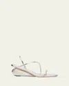 Simkhai Bridget Metallic Leather Wedge Sandals In Multi