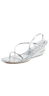 Simkhai Bridget Metallic Leather Wedge Sandals In Multi