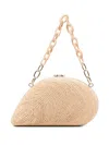 Simkhai Raffia Bridget Oyster Shell Clutch Bag In Neutral