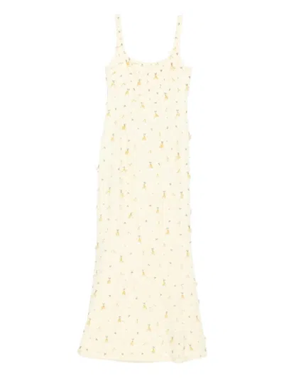 Simkhai Briella Embellished Dress In Yellow