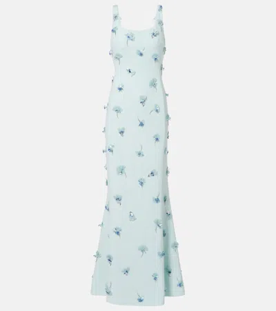 Simkhai Womens Briella Embellished Woven Gown Sky In Blue