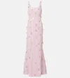 Simkhai Briella Embellished Crepe Gown In Pink