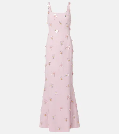 Simkhai Briella Embellished Crepe Gown In Pink
