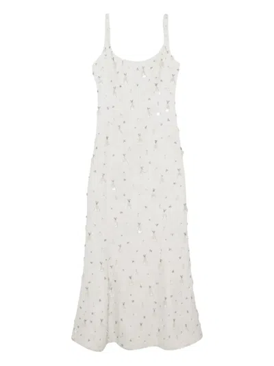 Simkhai Briella Embellished Midi Party Gown In White