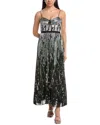 Simkhai Brielle Sleeveless Metallic Bustier Gown