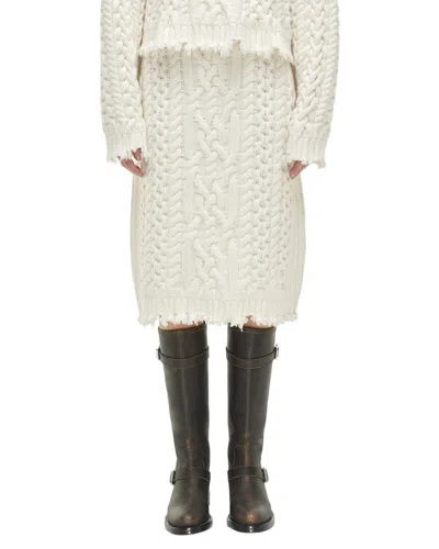 Simkhai Brioni Wool Mini Skirt In White