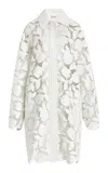 Simkhai Brixton Embroidered Vegan Leather Jacket In Ivory