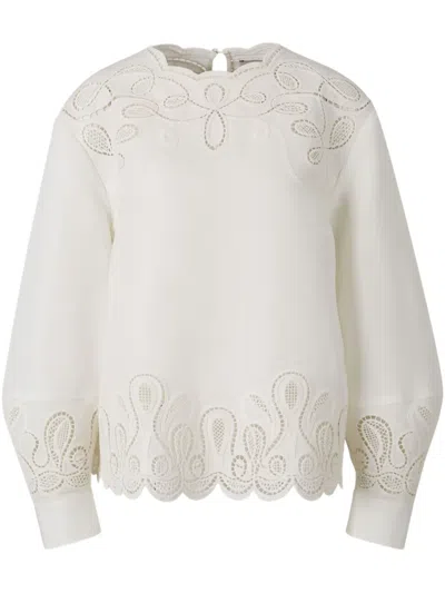 Simkhai Broderie-anglaise Blouse In White
