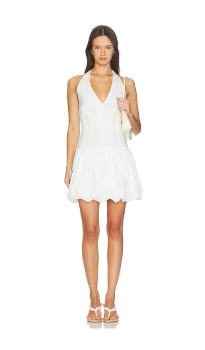 Simkhai Brooke Cotton Halter Mini Dress In Red