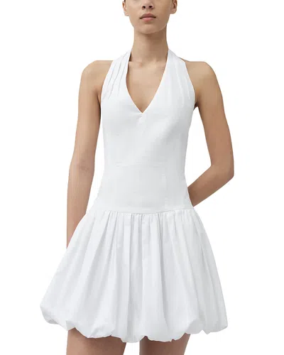 Simkhai Brooke Cotton Halter Mini Dress In White