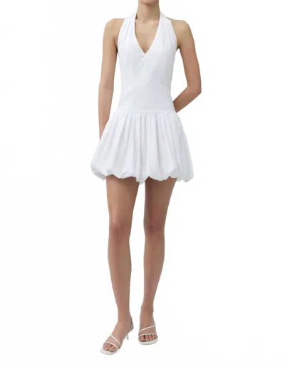Simkhai Brooke Cotton Halter Mini Dress In White