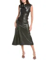 Simkhai Burke Draped Midi Dress In Black