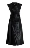 Simkhai Burke Draped Midi Dress In Black