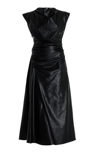 Simkhai Burke Draped Midi Dress In Black