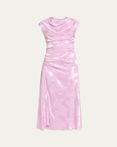 Simkhai Burke Draped Midi Dress In Pink