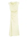 Simkhai Acacia Cowl-neck Gathered Maxi Dress In Neutral