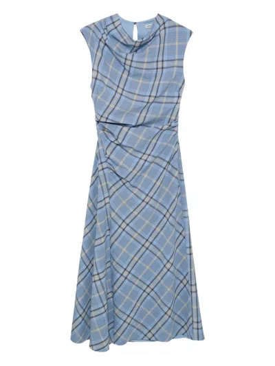 Simkhai Burke Plaid-pattern Midi Dress In Blue