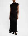 Simkhai Burke Sleeveless Draped Maxi Dress In Black