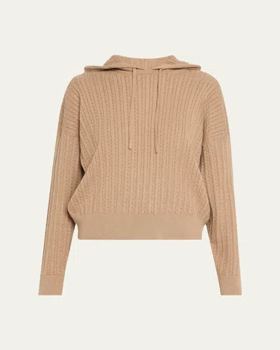 Simkhai Cable Hoodie Heather Teak