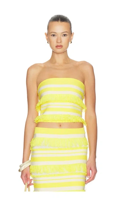 Simkhai Cairo Knit Tube Top In Yellow