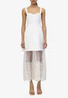 Simkhai Callan Bustier Midi Dress Ivory 0 In Ivory