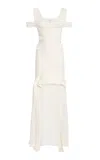 Simkhai Callaway Silk-blend Knit Maxi Dress In White