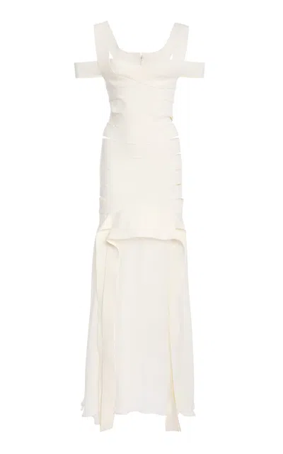 Simkhai Callaway Silk-blend Knit Maxi Dress In White