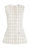Simkhai Calliope Gingaham Vest In Off-white
