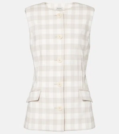SIMKHAI CALLIOPE GINGHAM VEST