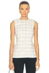 Simkhai Calliope Gingaham Vest In Sand Gingham