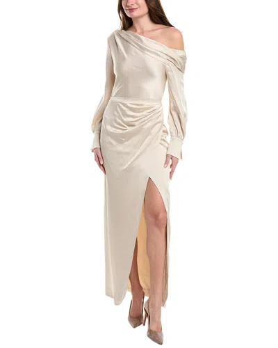 Simkhai Cam One-shoulder Maxi Dress In Beige