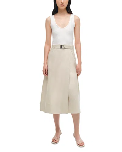 Simkhai Camden Mixed Media Tank Midi Dress In White Multi
