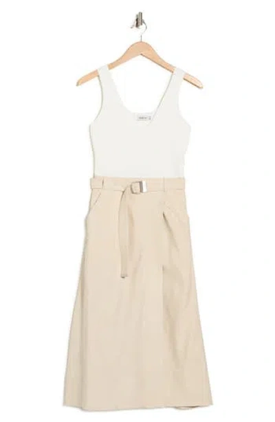 Simkhai Camden Sleeveless Linen Blend Midi Dress In Multi