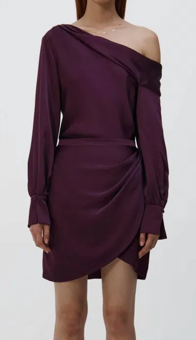 Simkhai Cameron Mini Dress In Plum In Purple