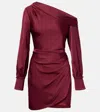 Simkhai Cameron Satin Minidress In Burgundy