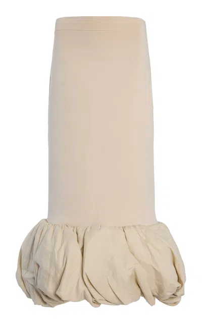 Simkhai Camille Linen-blend Bubble Midi Skirt In Neutral
