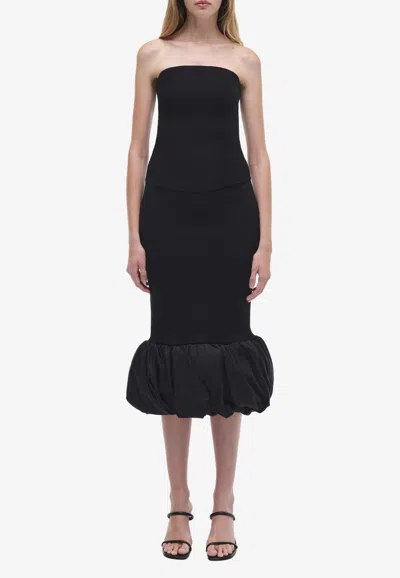 Simkhai Camille Linen Midi Skirt In Black