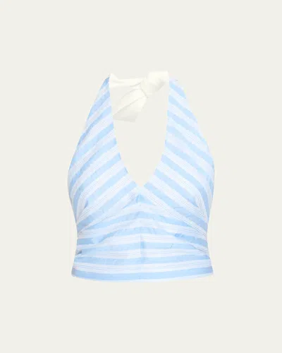Simkhai Caprie Halter Top In Blue