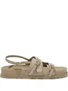 Simkhai Carey Buckle-strap Suede Sandals In Neutral