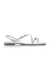 Simkhai Carey Metallic Leather Sandals In Silver