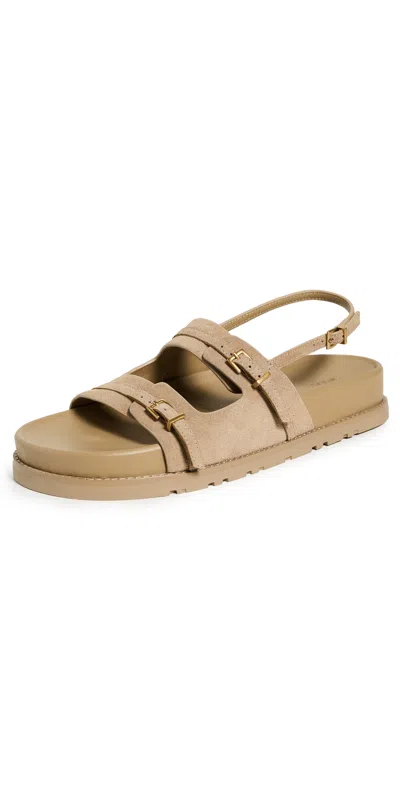 Simkhai Carey Suede Sport Sandals Desert