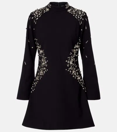 Simkhai Carla Embellished Crêpe Minidress In Black