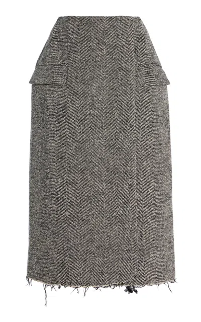 Simkhai Carla Midi Skirt In Grey