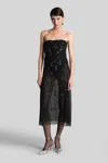 Simkhai Carmela Long Dress In Black Polyester In Black