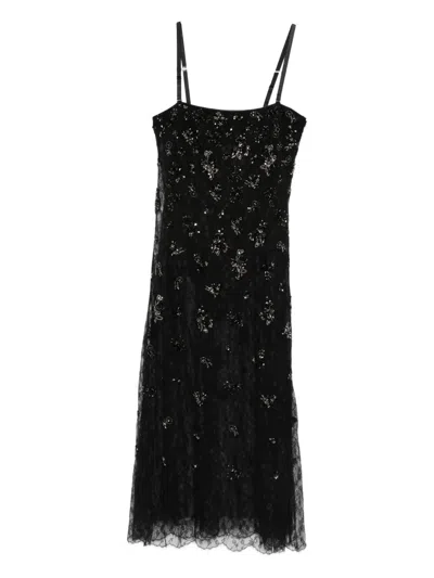 Simkhai Carmela Sequin Embellished Midi Dress In Black
