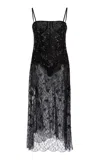 Simkhai Carmela Sheer Midi Dress In Black